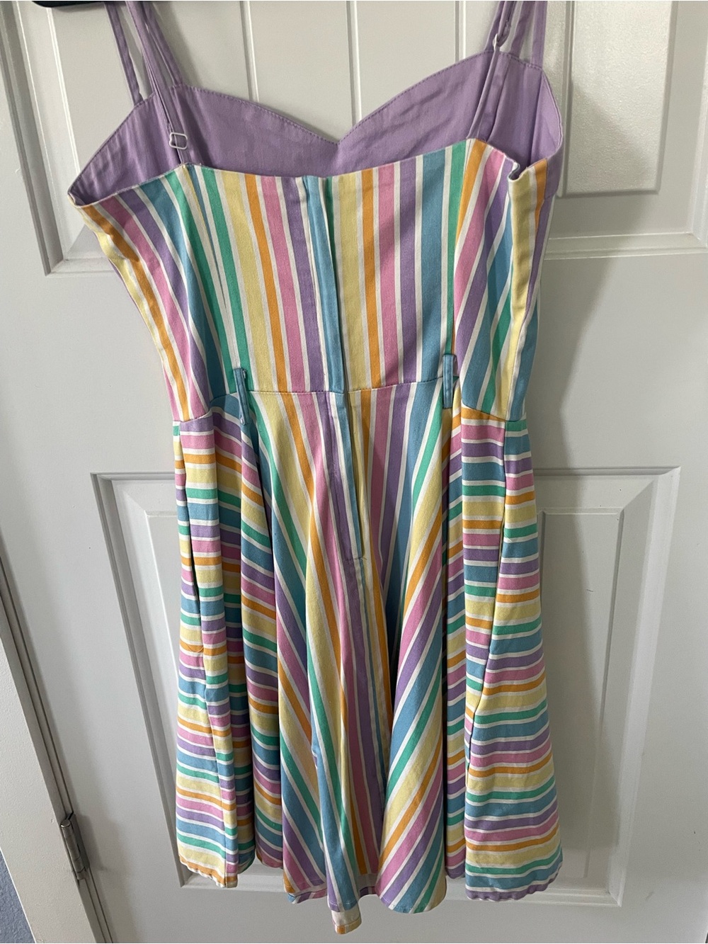 Collectif nova pastel rainbow dress - Picture 2 of 8